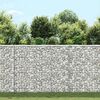 vidaXL Gabion Raised Bed Silver Galvanized steel 31.5x7.9x39.4 in
