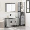 vidaXL Bathroom Furniture Set Grey Sonoma Engineered Wood, Metal Medium