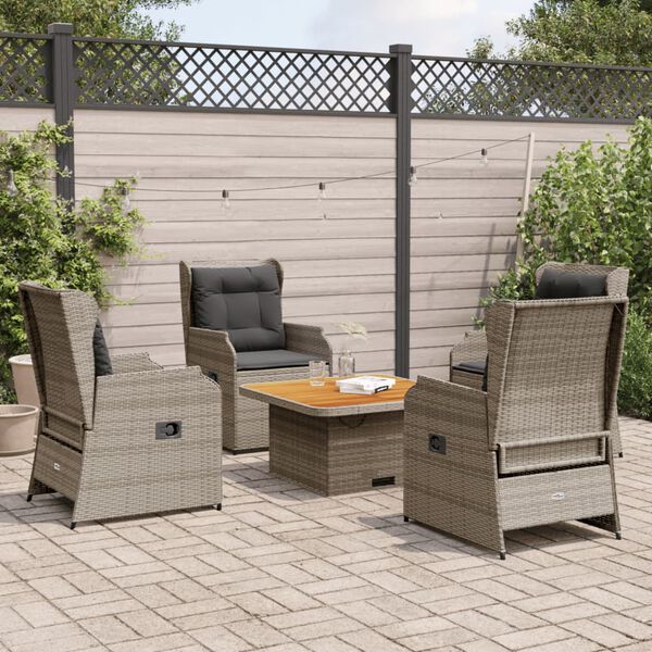 vidaXL Garden Lounge Set Grey and Brown