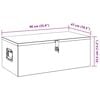 vidaXL Storage Box Silver 35.4"x18.5"x13.2" Aluminum