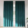 vidaXL Blackout Curtains 2 pcs Dark Green 55.12 x 102.36 in Velvet
