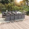 vidaXL Garden Dining Set Grey