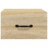vidaXL Wall-mounted Bedside Cabinet Sonoma Oak Engineered wood Compact