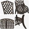 vidaXL Garden Dining Set 5 pcs Bronze 35.4" x 35.4" x 29.5