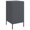 vidaXL Bedside Cabinet Set of 2 Anthracite Cold-rolled steel Medium