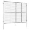vidaXL Garden Gate Galvanised Steel 118.1x78.7" Silver