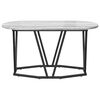 vidaXL Coffee Table Gray 80 x 40 x 40.5 cm Engineered Wood and Metal