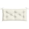vidaXL Garden Bench Cushion Melange cream 100% polyester 39.4x19.7x2.8 in