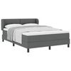 vidaXL Box Spring Bed Manual Dark Grey and White 203 x 152 x 88 cm