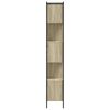 vidaXL Bookcase Sonoma oak Engineered wood, powder-coated steel Bookcase