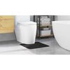 vidaXL Anti-slip Bath Mat with Toilet Cut Dark Grey 19.7" x 19.7" PP