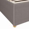 vidaXL Bed Frame with Mattress Taupe 55.1" x 78.7" fabric