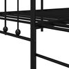 vidaXL Daybed Frame Black 35.43 x 74.80 in Powder-Coated Steel