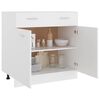 vidaXL Drawer Bottom Cabinet White Engineered wood Drawer Bottom Cabinet