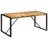 vidaXL Dining Table Black Solid Mango Wood 68.9 x 35.4 x 29.9 in Durable