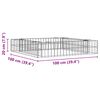vidaXL Gabion Raised Bed Silver Galvanized steel 39.4x39.4x7.9 in