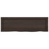 vidaXL Bathroom Countertop Dark Brown 39.4 x 11.8 x (0.8-2.4) " Treated Solid Wood