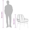 vidaXL Garden Chair Brown PE rattan Medium Removable Covers