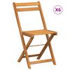 vidaXL Folding Bistro Chair Set of 6 Coffee