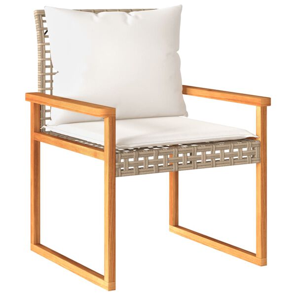 vidaXL Bistro Set Beige and brown mix PE rattan Medium