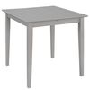 vidaXL Dining Table Grey Solid Rubberwood/MDF 31.5-47.2 x 31.5 in