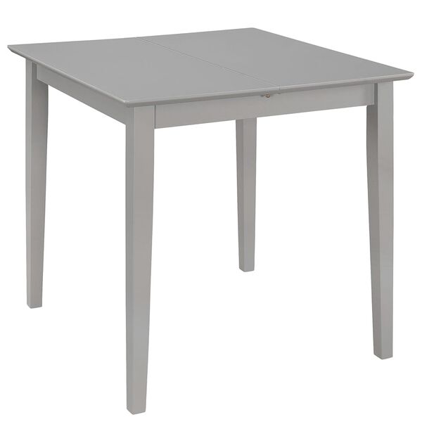 vidaXL Dining Table Grey Solid Rubberwood/MDF 31.5-47.2 x 31.5 in
