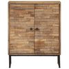 vidaXL Sideboard Natural Brown Reclaimed teak wood 23.6 x 11.8 x 29.5 in