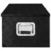 vidaXL Storage Box Black 35.4"x18.5"x13.2" Aluminum