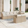 vidaXL Patio Sofa Set Beige, Cream White