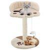 vidaXL Cat Tree Beige and Brown Particle board Compact Great Design