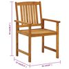 vidaXL Patio Chair Set of 8 Natural wood Solid acacia wood Adult