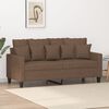 vidaXL 2-seater Sofa Brown Fabric (100% polyester), metal, textilene