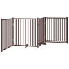 vidaXL Dog Gate Set of 4 Brown oak Solid fir wood 31.5 x 35.4 x 0.8 in