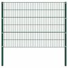 vidaXL Fence Panel with Posts Iron 341.3"x47.2" Green
