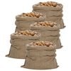 vidaXL Jute Sacks 5 pcs 39.4x43.3" 100% Jute 340 gsm