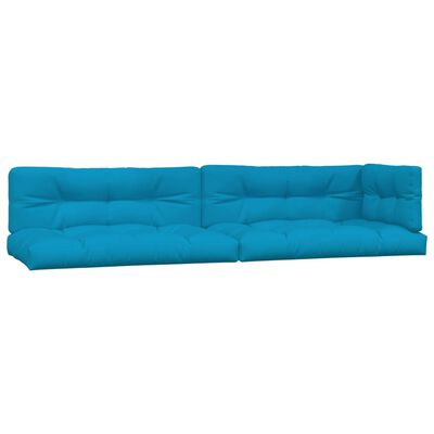 vidaXL Pallet Cushions 5 pcs Blue Fabric