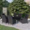 vidaXL Outdoor Dining Set Dark Grey