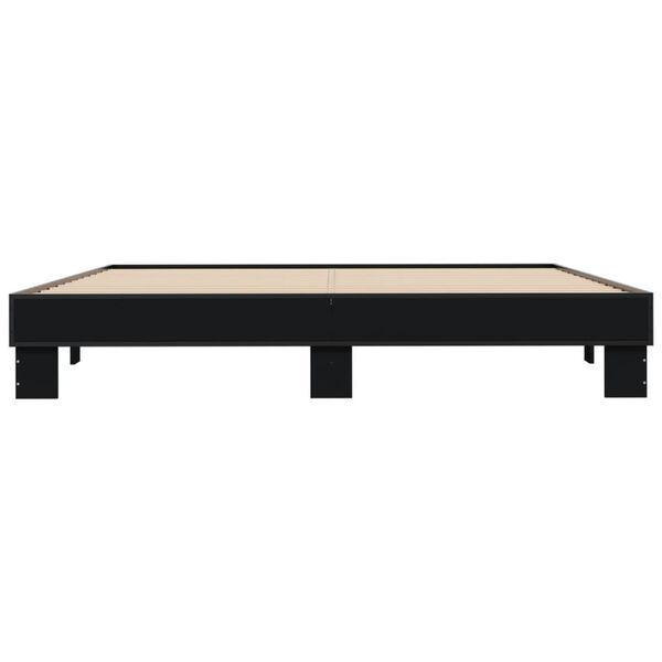 vidaXL Bed Frame Black Engineered Wood Full Durable Bed Frame
