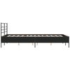 vidaXL Bed Frame Black Engineered wood Small Double Durable Bed Frame