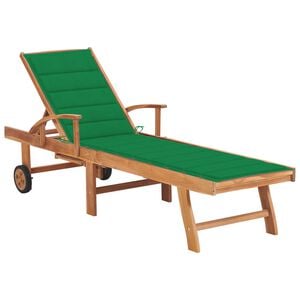 vidaXL Sun Lounger Green