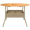vidaXL Garden Table Beige Poly Rattan Ø43.3 x 28.0 in Durable