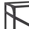 vidaXL Firewood Rack Black 23.6x9.8x39.4" Cold-rolled steel