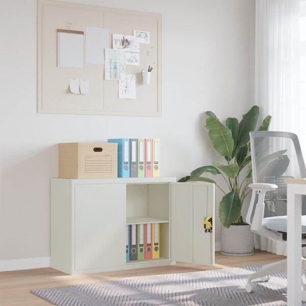 vidaXL File Cabinet Light Grey Powder-coated steel
