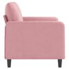 vidaXL 2-seater Sofa Pink Velvet (100% polyester), Metal, Textilene