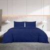 vidaXL Duvet Cover Set Navy Blue Microfiber Fabric 79 x 79 in