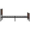 vidaXL Bed Frame Brown oak Steel, engineered wood Double Bed Frame