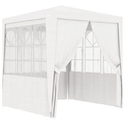 vidaXL Professional Party Tent with Side Walls 6.6'x6.6' White 90 g/m²