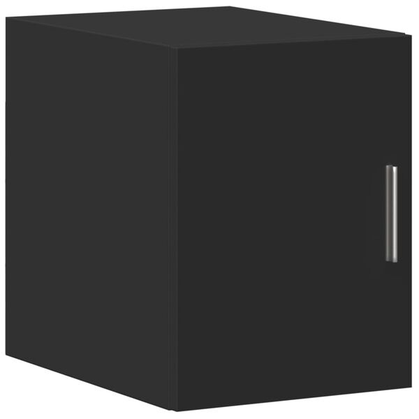 vidaXL Wall Cabinet Black Engineered wood 11.8 x 16.7 x 15.7 in