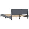 vidaXL Bed Frame without Mattress "Hanko" Dark Gray 59.8"x79.9" Velvet