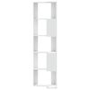 vidaXL Corner Bookcase 5-Tier White 19.7x19.7x70.5" Engineered Wood